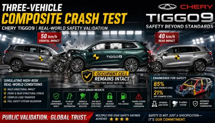 CHERY TIGGO9 composite crash test