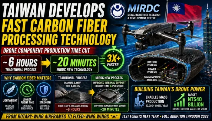 Taiwan carbon fiber drone production