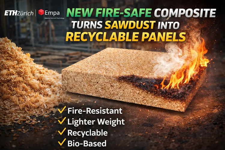 fireproof sawdust composite material