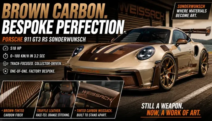 Porsche 911 GT3 RS brown carbon fiber