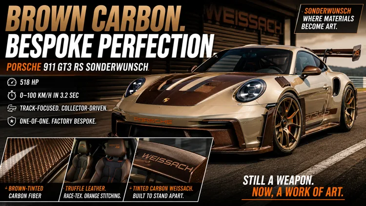 Porsche 911 GT3 RS brown carbon fiber