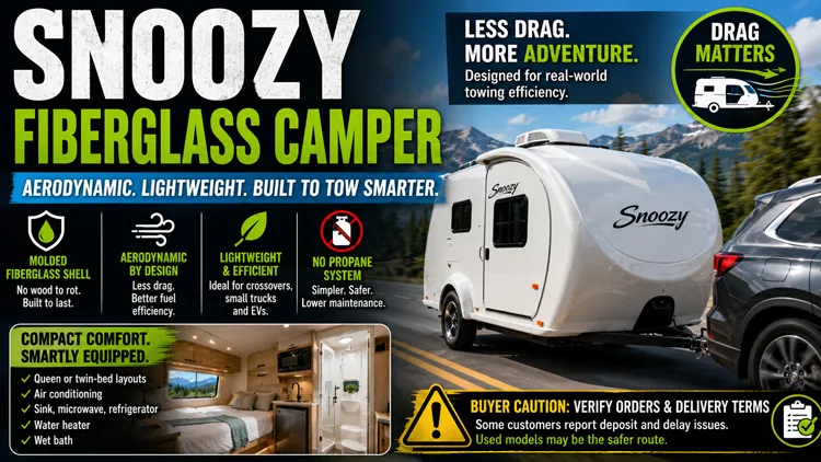 Snoozy fiberglass camper