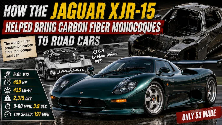 Jaguar XJR-15 carbon fiber monocoque