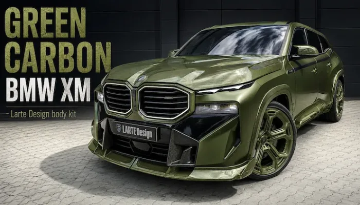 BMW XM green carbon fiber
