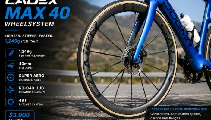 Cadex Max 40 carbon fiber wheels