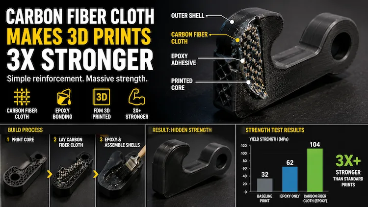 carbon fiber cloth reinforced 3D printing
