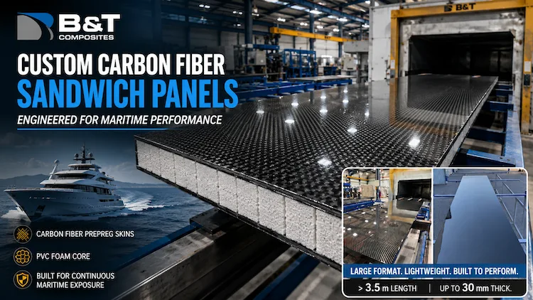 carbon fiber marine sandwich panels